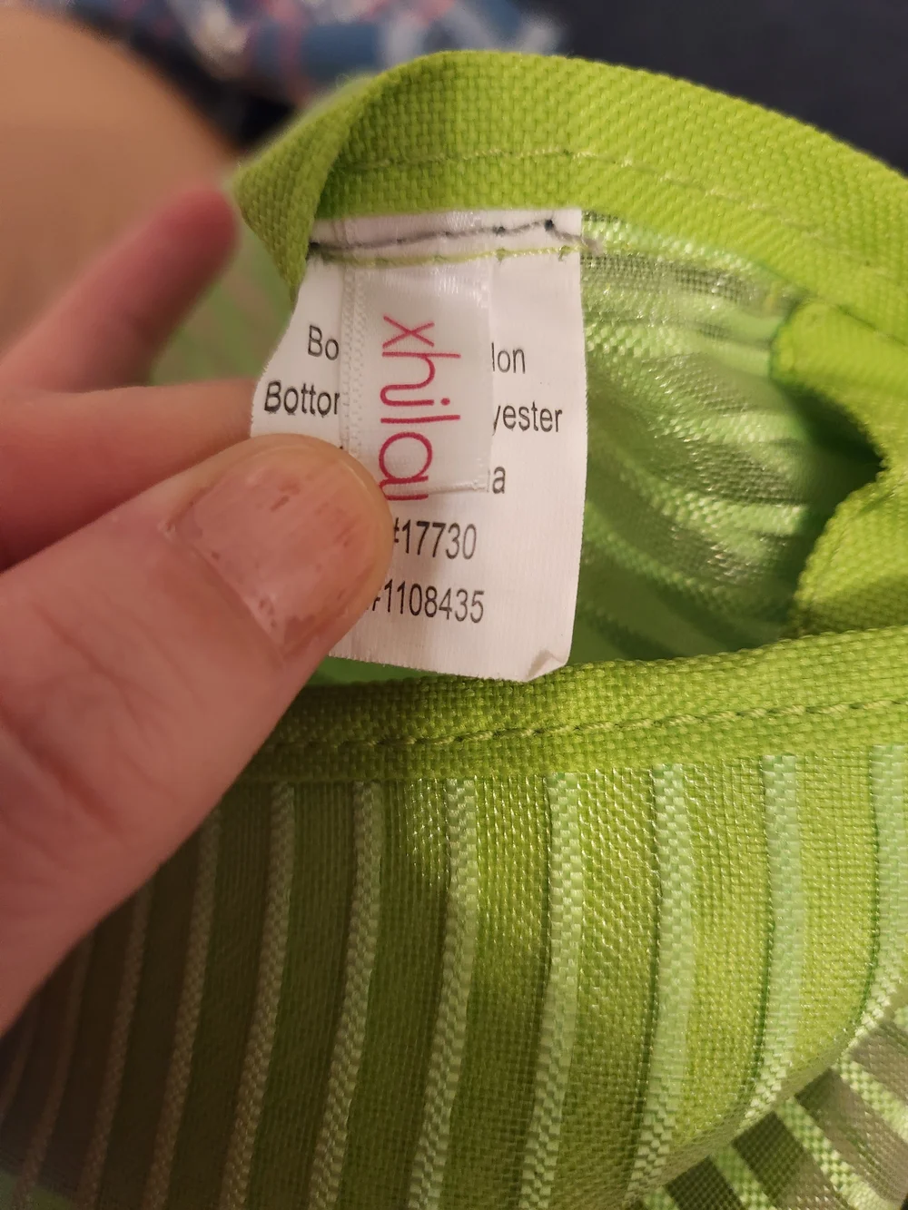 Xhilaration Neon Lime Transparent Tote Bag Striped Detail green Mesh Shopping